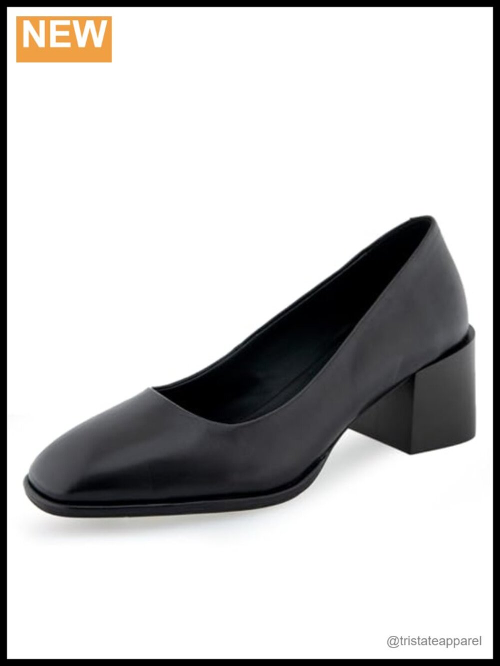 Square Toe Block Heel Pump with Ortholite Cushioning
